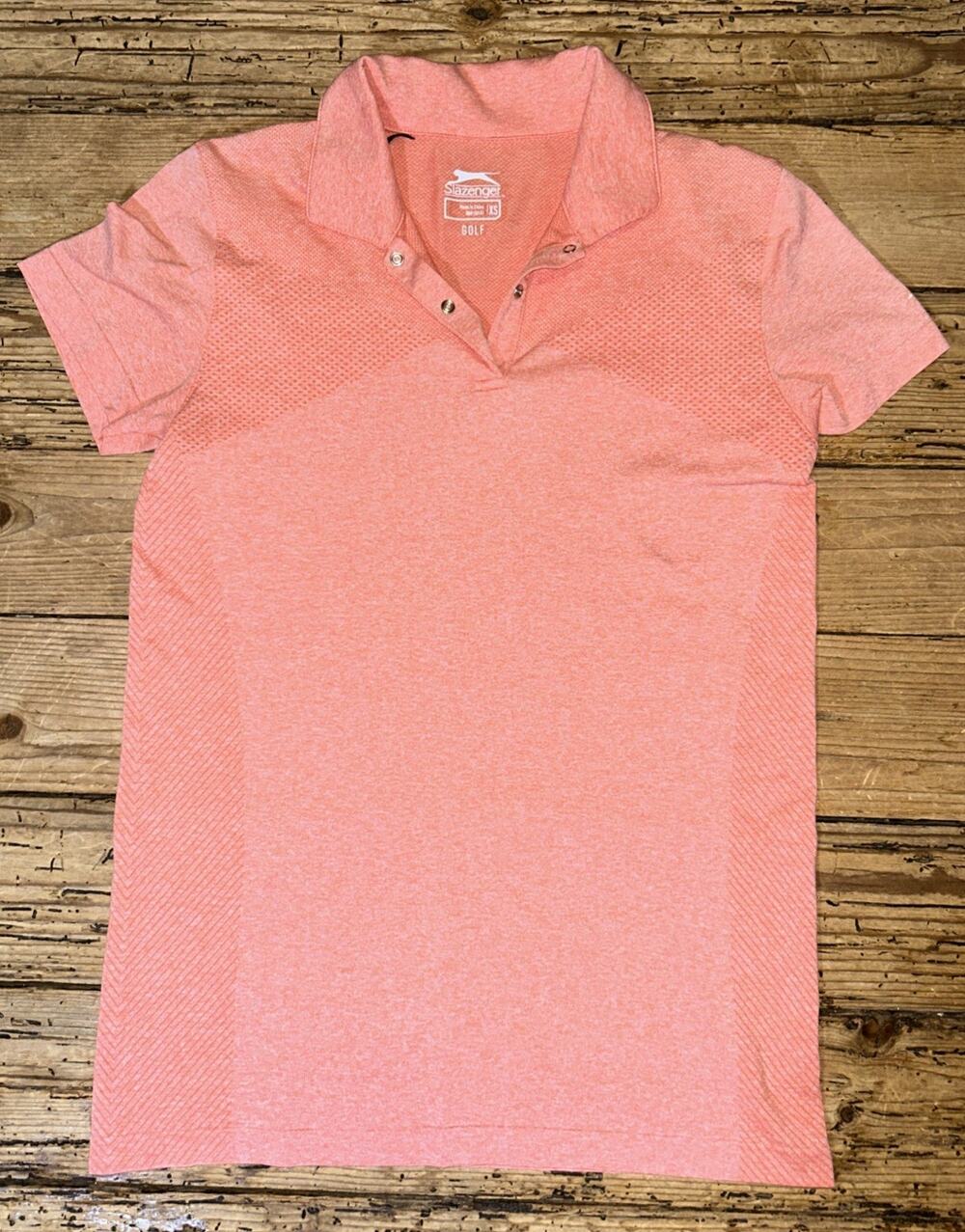 Slazenger Women’s XS Button Up Golf Polo Peach NWOT